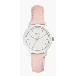 Watch strap Fossil ES4399 Leather Pink 16mm